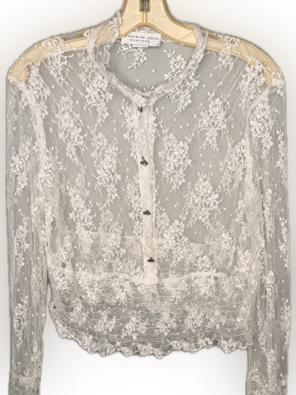 Jackie Jon New York Sheer Lace Blouse